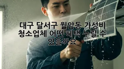 대구 달서구 월암동 가성비 청소업체, 어떤 혜택 누릴 수 있을까요?